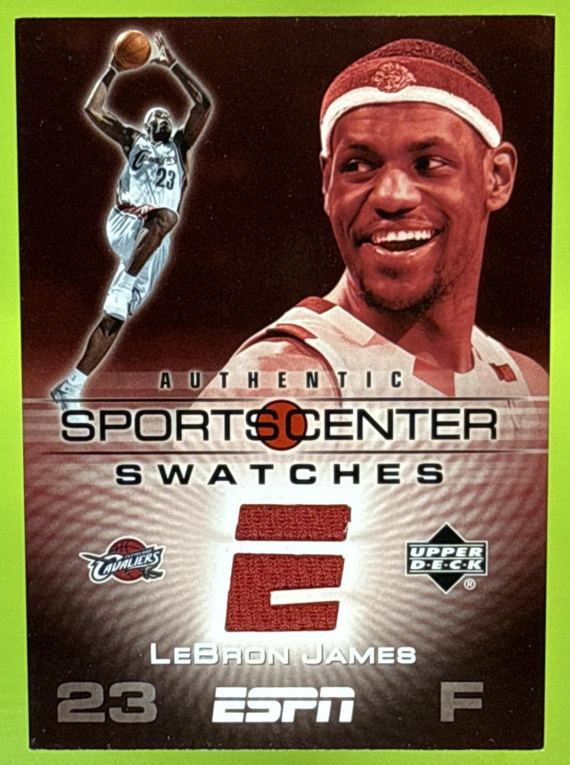 2005-06 Upper Deck ESPN LeBron James #SCS-LJ Sports Center Swatches Cavaliers