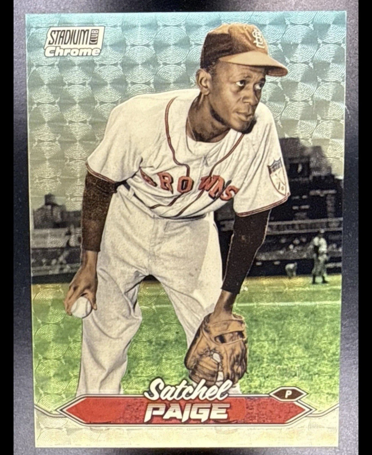 2024 TOPPS STADIUM CLUB SATCHEL PAIGE #278 SUPERFRACTOR 1/1 BROWNS FULL RAINBOW