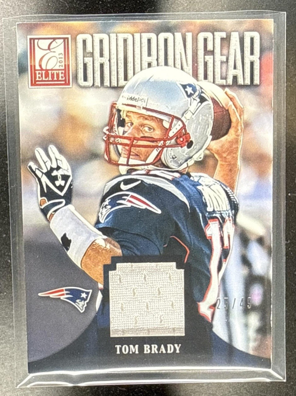 2013 PANINI ELITE TOM BRADY #42 GRIDIRON GEAR /49 PATRIOTS